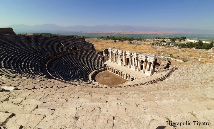 Hierapolis Antik Kenti tiyatrosu – Roma döneminde gladyatör ve hayvan dövüşlerinin düzenlendiği arena, Pamukkale
