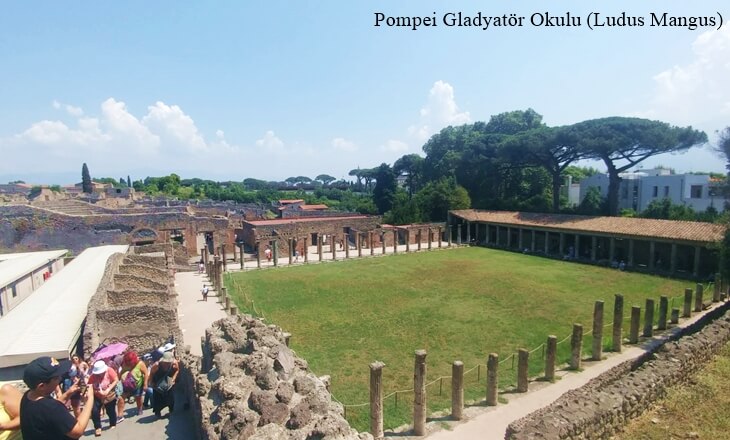 Pompeii’deki gladyatör okulu (Ludus Magnus) kalıntıları – antik Roma eğitim alanı ve antrenman sahası