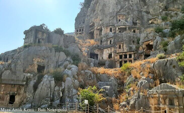 Myra Antik Kenti Batı Nekropolü kaya mezarları – Demre, Antalya (Likya)