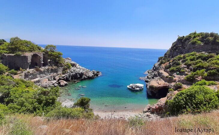 Iotape (Aytap) Antik Kenti kalıntıları ve turkuaz denizi – Gazipaşa, Antalya