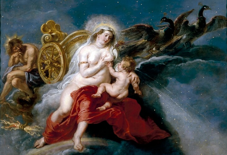 Hera’yı emen bebek Herakles ve Samanyolu’nun oluşumunu anlatan mitolojik sahne