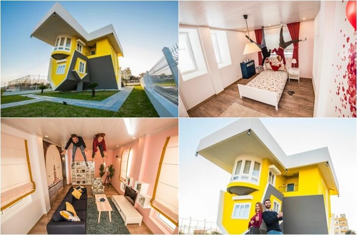 Ters Villa Manavgat – Tavanında yürüyormuş hissi veren ters ev ve eğlenceli ziyaretçiler